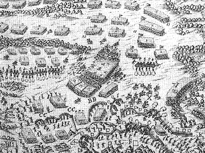 Excerpt - drawing of the defence of Chocim 1621
